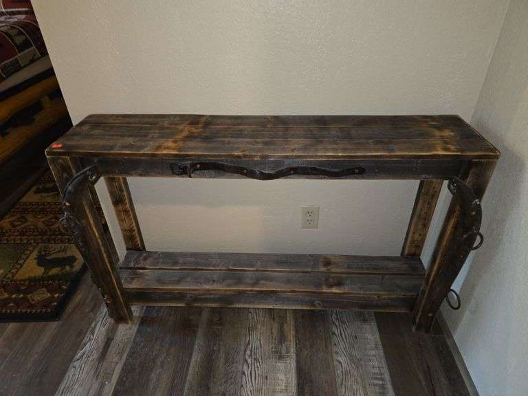 Primitive Sofa Table w/ Hames as Decoration image