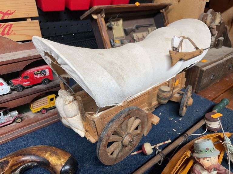 Small handmade wooden wagon image