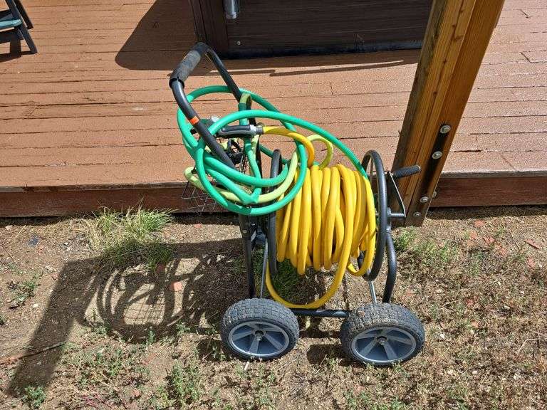 Garden Hose Reel w/ Garden Hose image