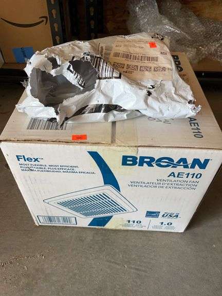 Broan ventilation fan with bag of clamps and attachments image