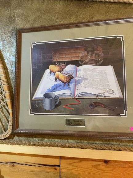 Framed Rocky Mountain elk foundation elk picture image