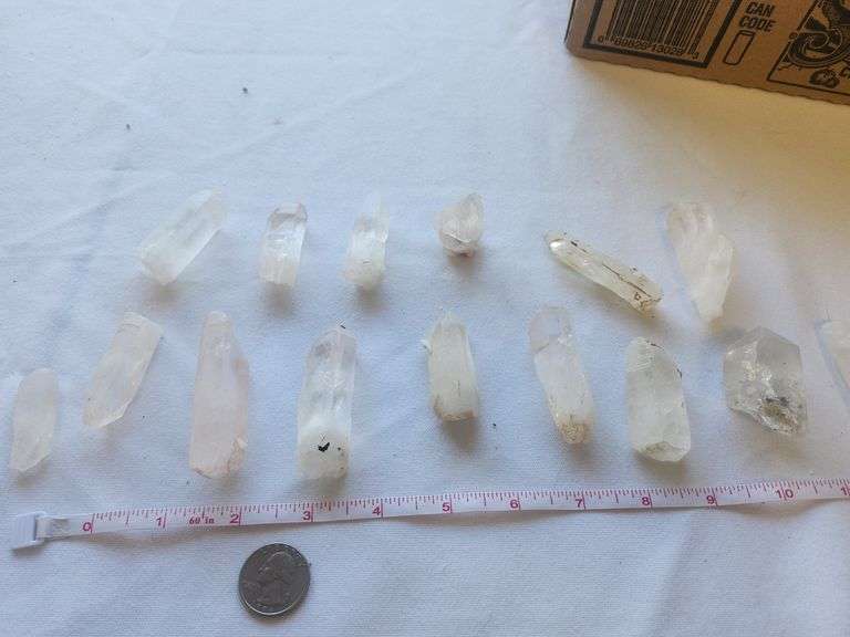 Himalayan quartz lot crystal point 15pc pink clear image