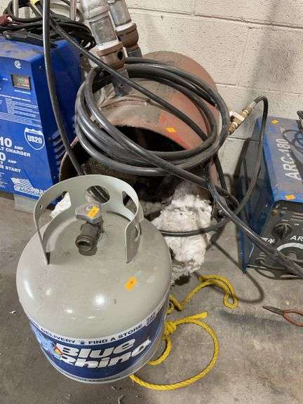 Propane, PVC pipe bender and propane bottle image