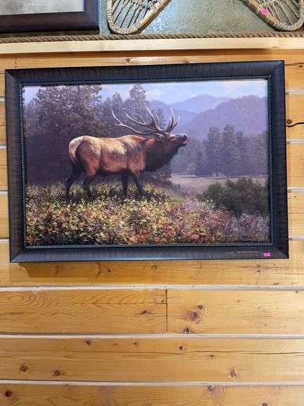 Elk oil painting image