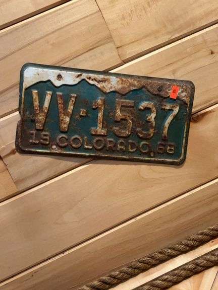 1968 Colorado License Plate image