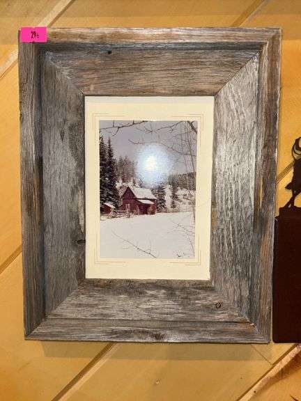 Wooden Cabin Picture with Frame image