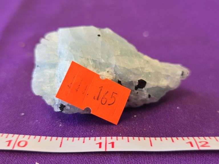 Aquamarine Mineral Crystal Specimen 2 Oz image