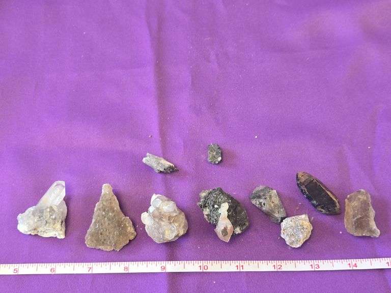 Lot of Smoky and mixed Quartz Specimens 6 Oz image
