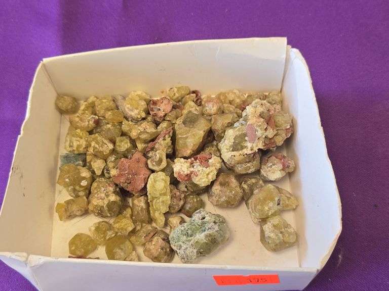Grossular Green Garnet and others Box Lot 150 Grams image