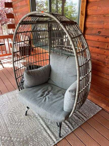 Grey patio chair image
