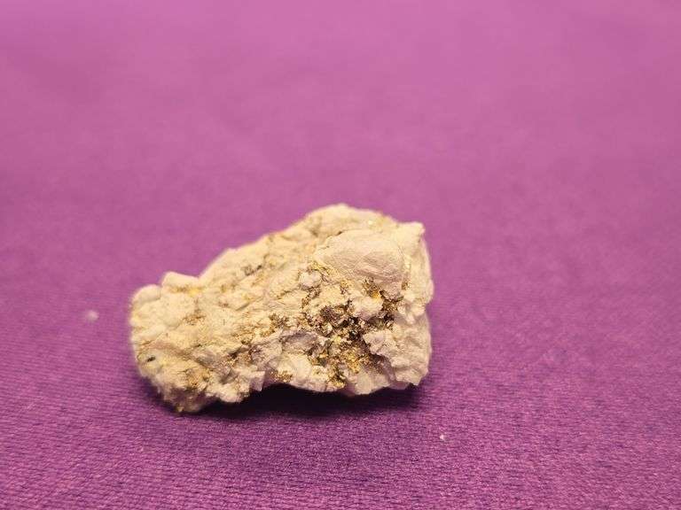 Crystalline Crystallized Gold Nugget Specimen on Quartz Rock 6.27 Grams image