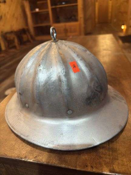 Aluminum miners hard hat image