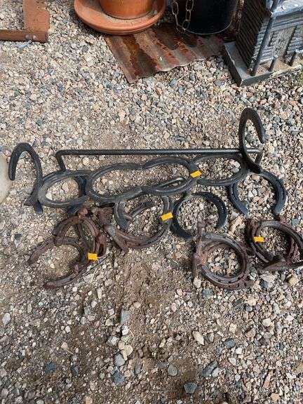 Horseshoe book ends, and racks image