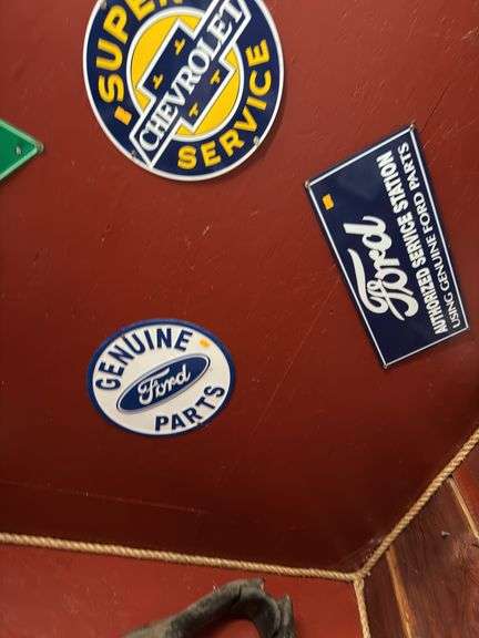 2-Ford and Chevy tin signs image