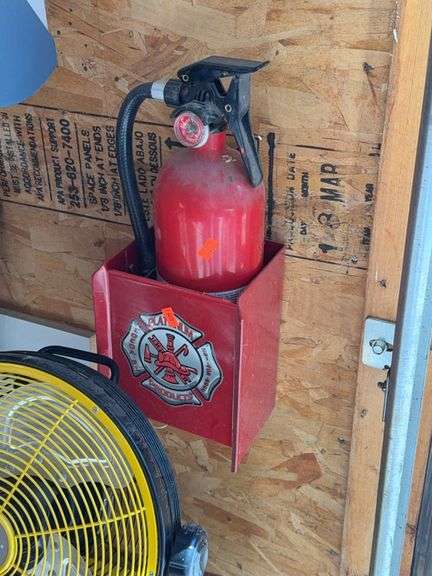 Fire extinguisher with holder fire responsible for proper removal image