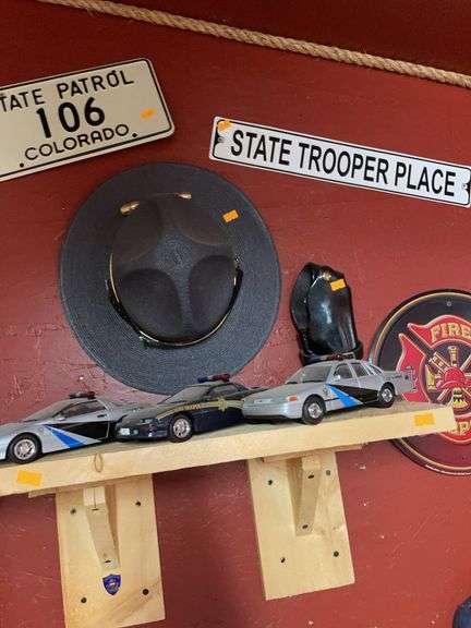 Colorado state, patrol hat, and holster image