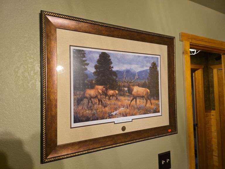 Bruce Miller Framed Art Print "Bitter Root Valley" 1745/2450 National Wild Turkey Federation image