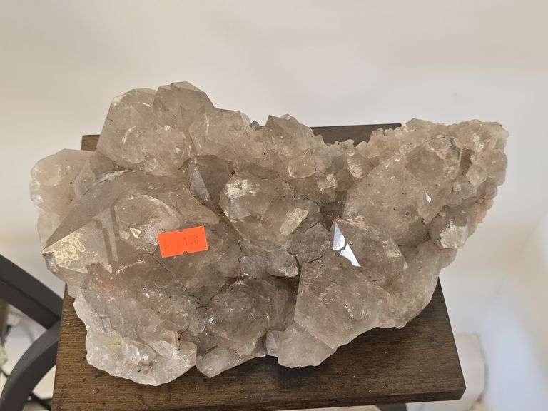 Brazil Smoky Clear Rainbow Quartz Cluster XL 5 Lb. 10 Oz. image