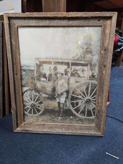 Framed Picture od Men in Stagecoach image