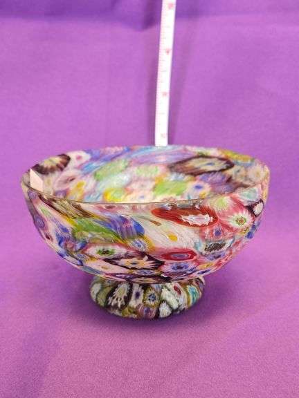 Murano Glass Candy Bowl Victorian 19th c Millefiore image