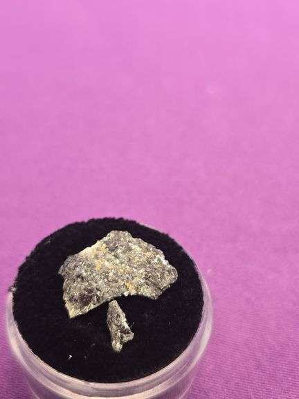 Crystalline Gold Nugget Specimen on Quartz Rock 1 Gram Total Weight image