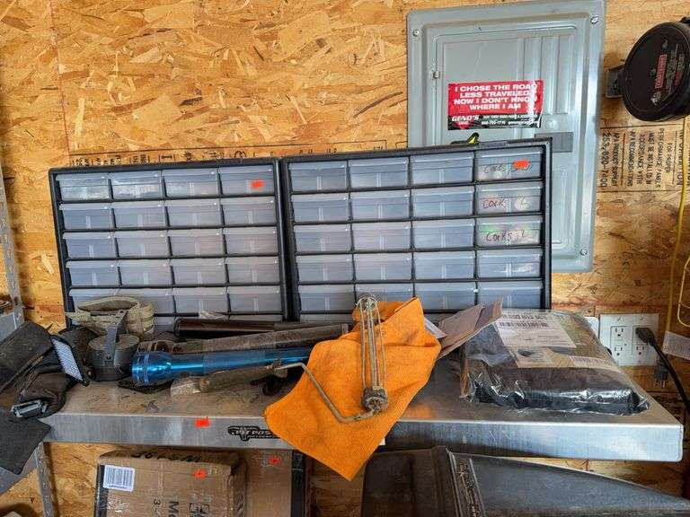 Shelving unit and contents (responsible for proper removal of the shelf bring your own tools) image