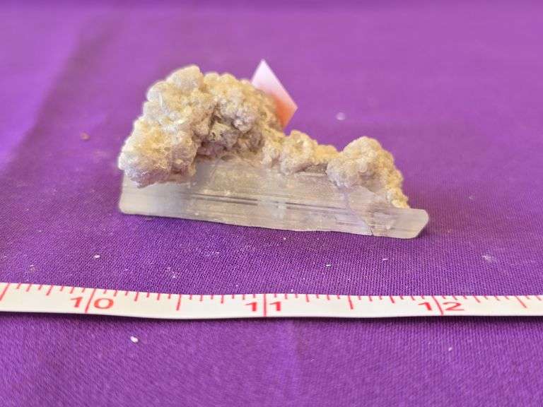 Pink Kunzite w Calcite Mexico Mineral Specimen 1 Oz image