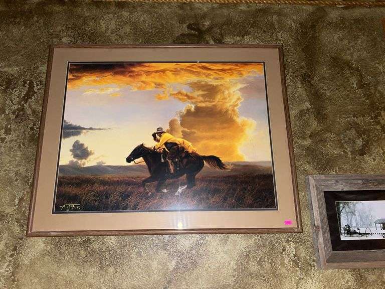 A.T. Cox Cowboy on Horse Picture image