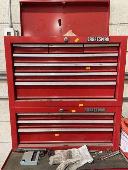 Two craftsman toolboxes. 10 drawers total (Contents Not Included) image