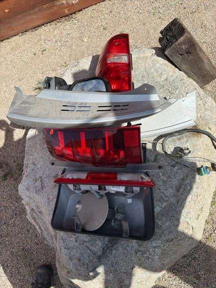 Assorted taillights, truck panels. Brake light. image