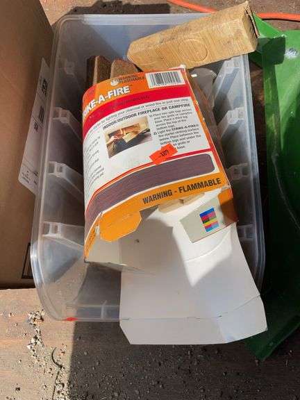 Box of strike a fire, fire starters image