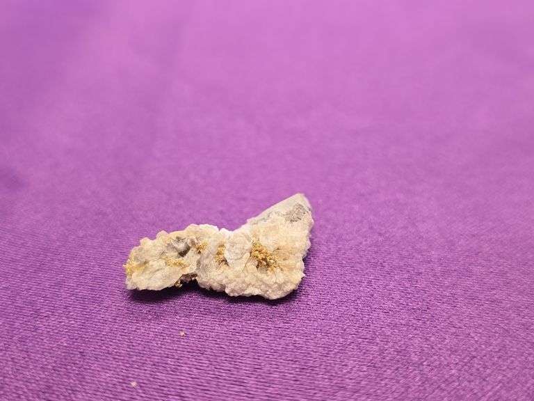 Crystalline Gold Nugget Bullion Specimen on Quartz 2 Grams Total Weight image