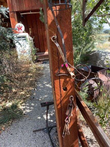 Two small chain boomers a wrench and antique decoration image