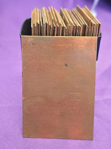 44 Pieces of Victorian Copper Tile 3"×2" 50+ ounces ozt image