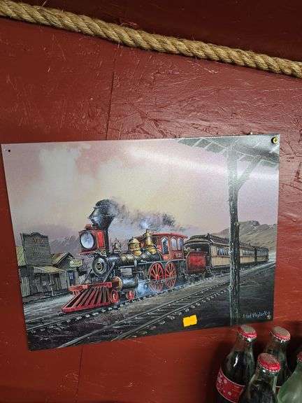 Tin Train Sign image