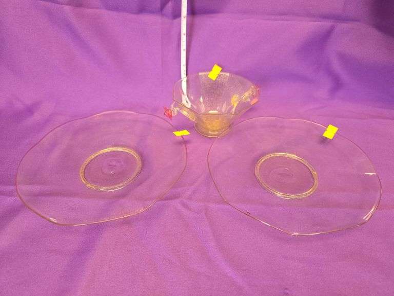 Murano Glass 19th c Antique Silviati Compote and dish set image
