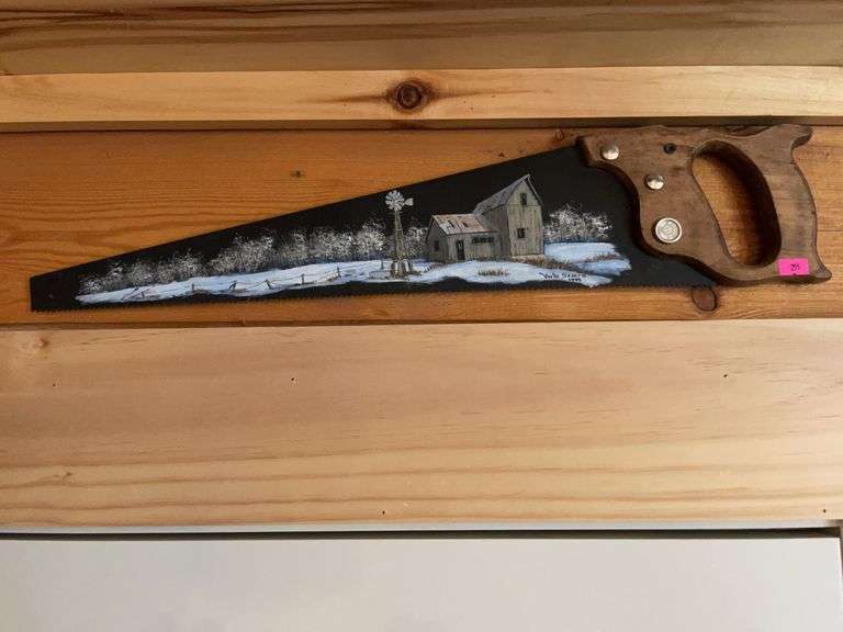 Custom painted hand saw image