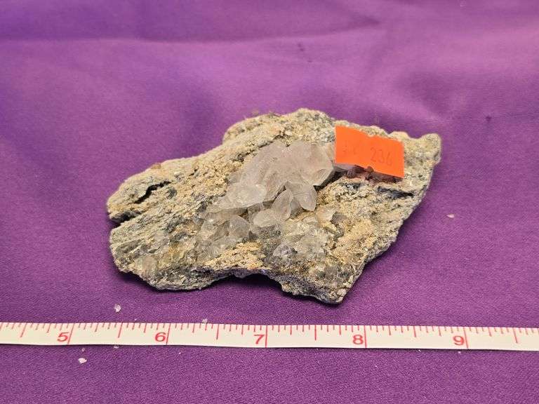 Quartz Cluster in Host Matrix MIneral Specimen 5 Oz. image