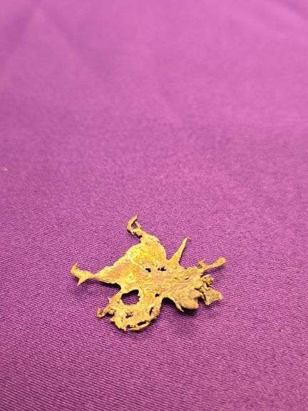 Crystalline Crystallized Gold Bullion Splatter Nugget Speciman 1 Gram image