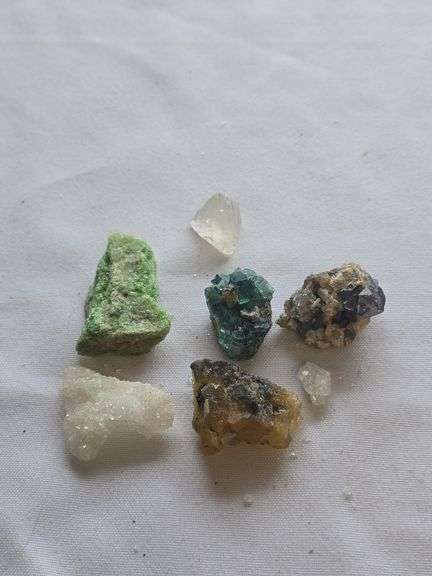 5oz Lot Green Epidote Purple Color Change Fluorite and others image