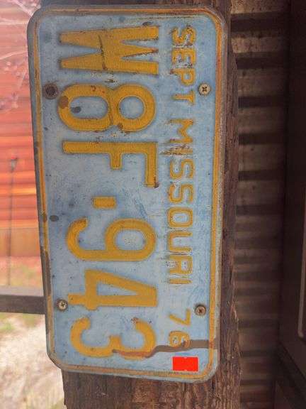 Missouri license plate image