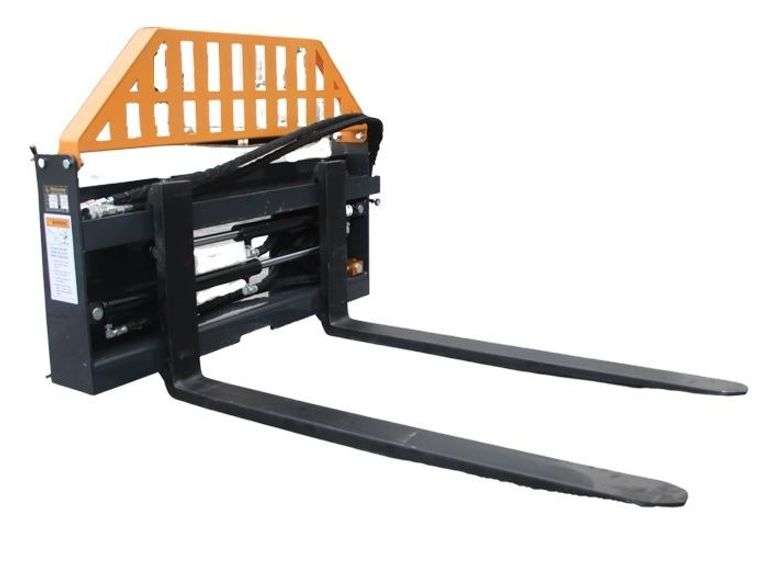 New Wolverine 48" Skid Steer Hydraulic Adjustable Pallet Forks, Model: PFA-11-3300G image
