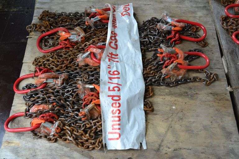 UNUSED QTY OF (8) PALADIN 7 ft Double Legs Lifting Chain Sling image