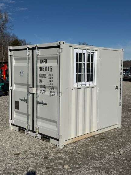 Container with window and Man door. image