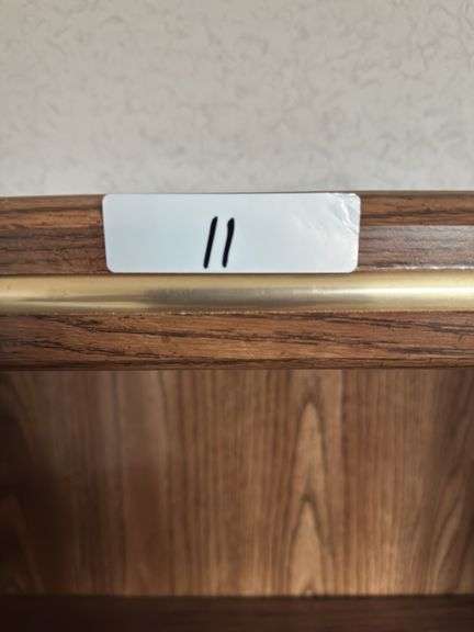 Wood Grain Shelving Unit with Bottom Cabinet