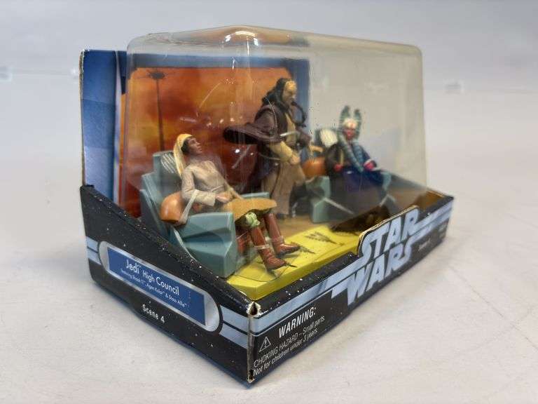 Star Wars Attack of the Clones Jedi High Council Action Figure Scene 4 Set