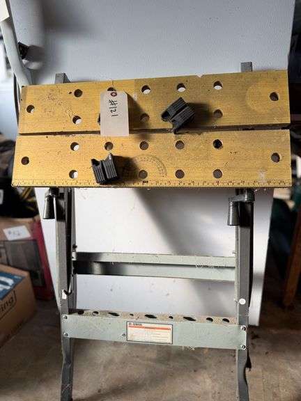 US General Folding Clamping Workbench with Movable Pegs image
