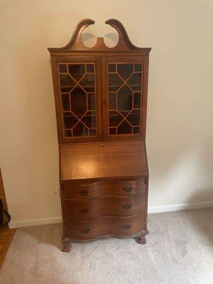 Wooden secretary desk image