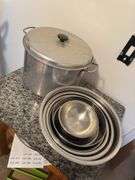 Stock pot and mixing bowls