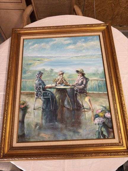 Oil on canvas. 38” tall by 32” wide. Artist Claude Rishell
